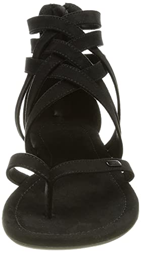 ESPRIT 041EK1W307, Sandalia Mujer, 001 Negro, 38 EU