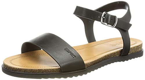 ESPRIT 041ek1w338, Sandalia Mujer, Negro, 38 EU