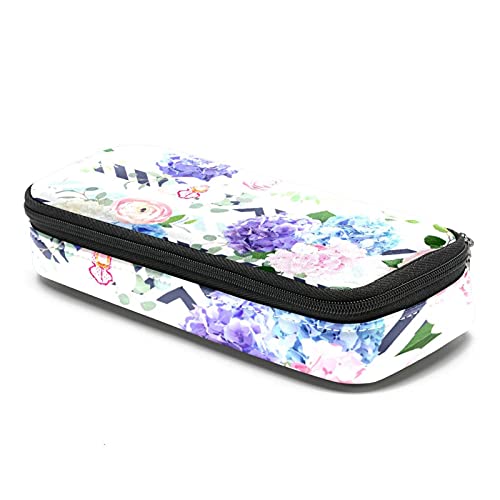 Estuche para lápices rotuladores de gran capacidad flor sin fisuras Organizador de papelería de bolso de cuero
