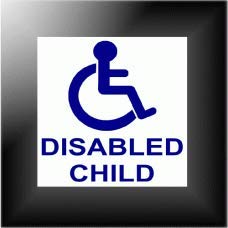 Etiqueta engomada del coche de niños discapacitados - silla de ruedas discapacidad - movilidad para coche, furgoneta, Taxi, Taxi, coche auto adhesivo de la muestra