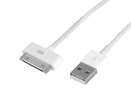 EURO MOBILE EM Cable de Datos de Carga para iPhone 3, iPhone 4, iPhone 4s, iPad, iPad 2, iPad 3, iPod Nano 1/2/3/4/5/6, iPod Touch 1/2/3/4, iPod Classic 1/2/3 (1 M)