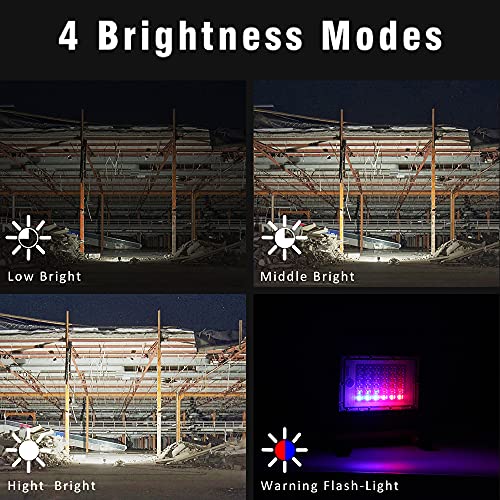 Eurpletyh Foco de Trabajo LED 60W, Luz de Trabajo LED Recargable 20800mAh, Foco LED Portátil con Giratorio 360º, 4 Modos Foco LED Exteriores para Obra Garaje Taller Jardín