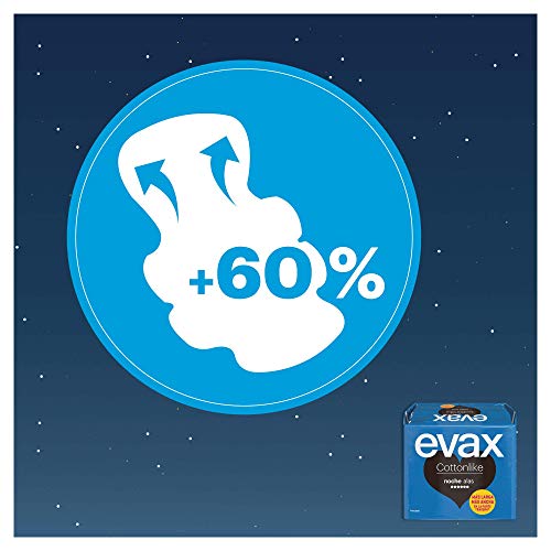 EVAX Cottonlike Noche Compresas Con Alas, 9 unidades