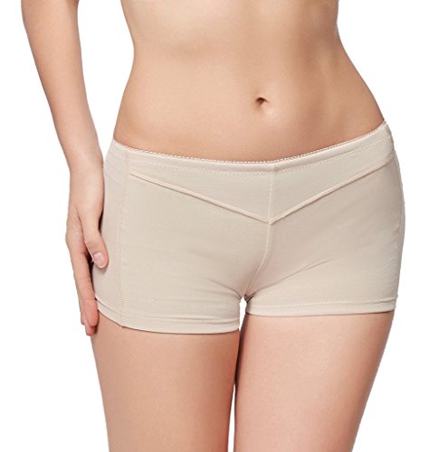 Everbellus Faja Reductora Braguita moldeadora Nalgas Push Up para Mujer Beige Small