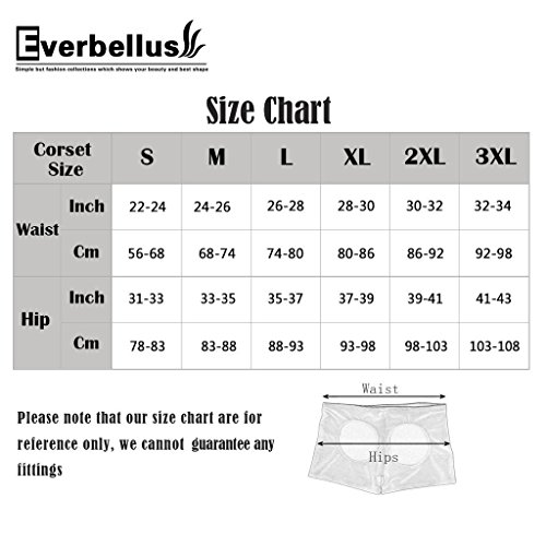 Everbellus Faja Reductora Braguita moldeadora Nalgas Push Up para Mujer Beige Small