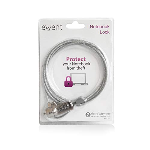 Ewent EW1241 Cable antirrobo Plata 1,5 m