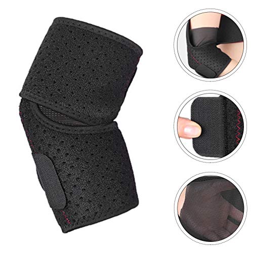 EXCEART Abrazadera de Codo Mangas de Brazo de Compresión Elástica Ajustable Soporte de Codo Almohadilla Deportiva Protectores de Codo de Tenis para Tendinitis Codo Tratamiento de Codo de