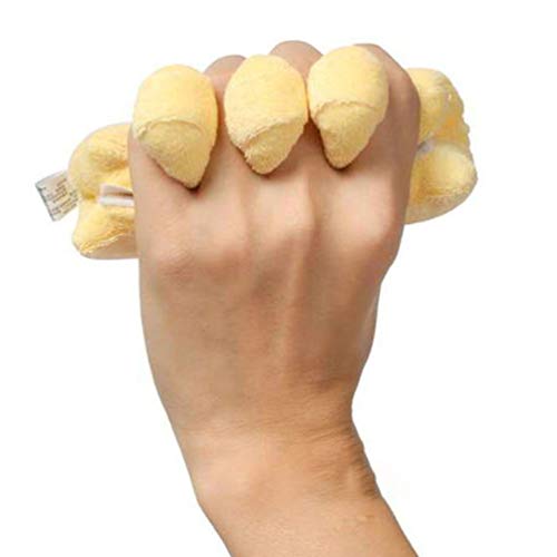 Exceart Separador de dedos, cojín para dedos, contracción, anti decúbito, cojín, amarillo, Rachitis, protección de las úlceras, cuidado de los pacientes