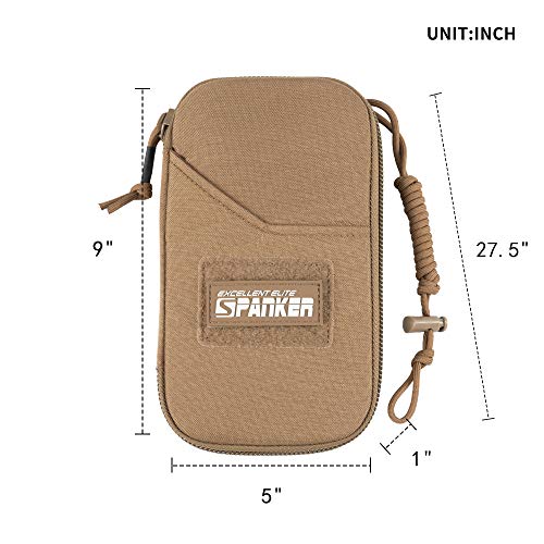 EXCELLENT ELITE SPANKER Bolsa organizadora de documentos con bloqueo RFID para pasaporte familiar con correa oculta