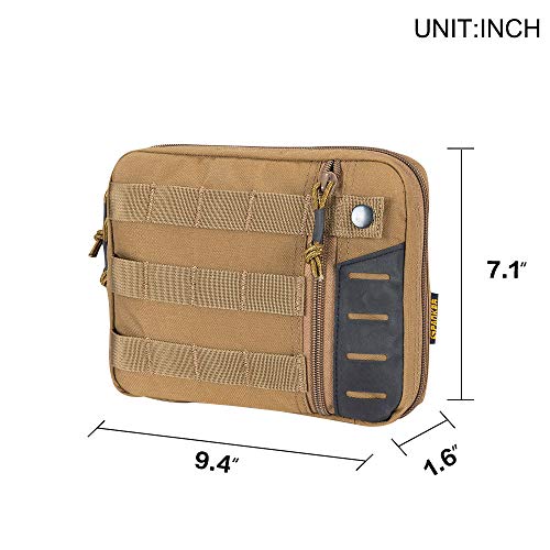 EXCELLENT ELITE SPANKER EDC Pouch Tactical Admin Pouch Molle Utility Organizer Pocket Tool Bag(Marrón)