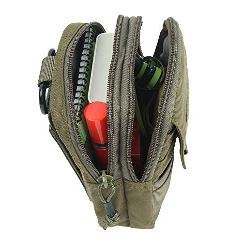 EXCELLENT ELITE SPANKER Tactical Molle EDC Pouch Nylon Waist Pack Camping Senderismo Organizador de Bolsillo(Verde Humo)