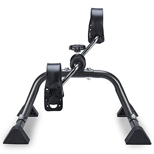 EXEFIT Pedales Estaticos Mini Bicicleta Aparato de Ejercicios de Brazos y Piernas (Negro)