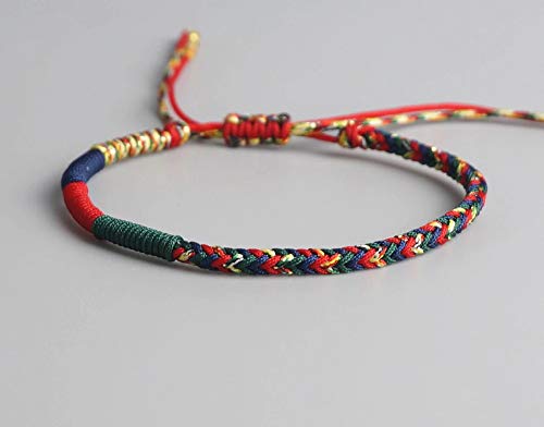 EXINOX Pulsera Tibetana de Nudos | Hombre Mujer | Pulsera Tradicional Budista | Multicolor