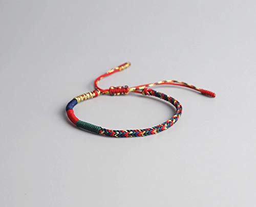 EXINOX Pulsera Tibetana de Nudos | Hombre Mujer | Pulsera Tradicional Budista | Multicolor