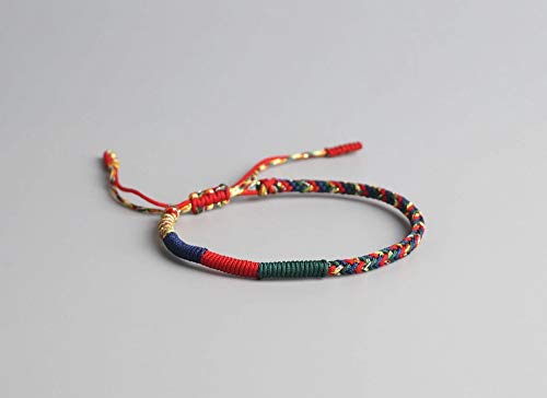 EXINOX Pulsera Tibetana de Nudos | Hombre Mujer | Pulsera Tradicional Budista | Multicolor