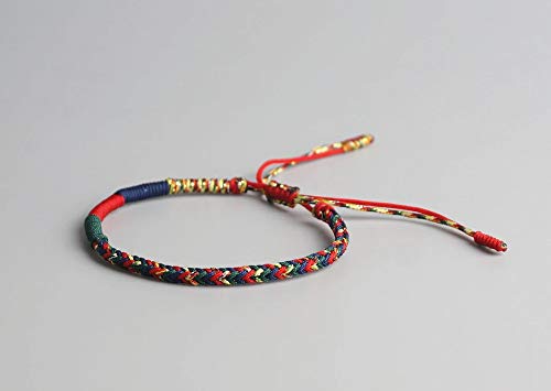 EXINOX Pulsera Tibetana de Nudos | Hombre Mujer | Pulsera Tradicional Budista | Multicolor