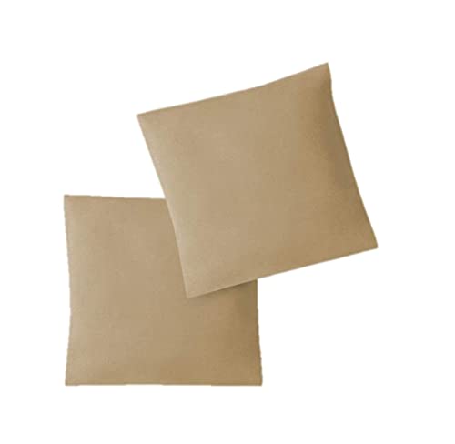 EXKLUSIV HEIMTEXTIL Fundas de Almohada de Jersey 2 Pack económico con Cremallera 40 x 40 cm Arena