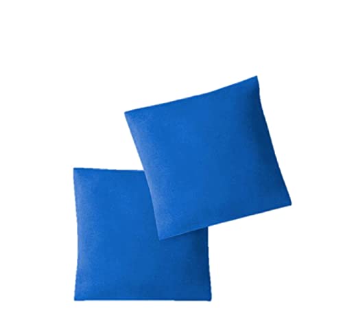 EXKLUSIV HEIMTEXTIL Fundas de Almohada de Jersey 2 Pack económico con Cremallera 40 x 40 cm Azul Real