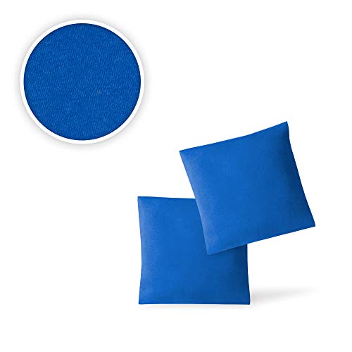 EXKLUSIV HEIMTEXTIL Fundas de Almohada de Jersey 2 Pack económico con Cremallera 40 x 40 cm Azul Real