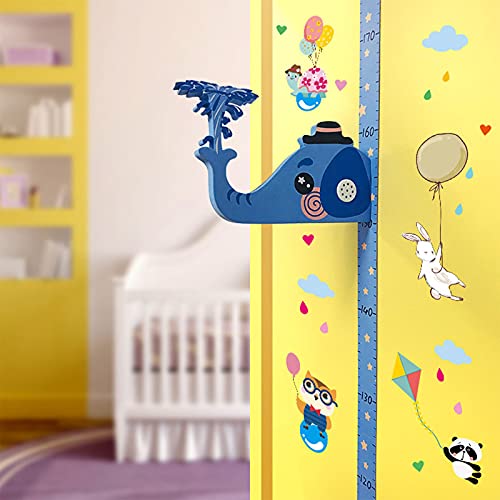 Exnemel Tabla de Altura para niños, Tabla magnética de Pared de Crecimiento de Elefante 3D, Pegatinas de Regla de Medida de Altura de Pared para decoración de Pared de Dormitorio Infantil (70-180 cm)
