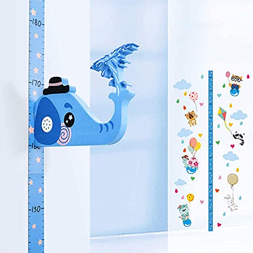 Exnemel Tabla de Altura para niños, Tabla magnética de Pared de Crecimiento de Elefante 3D, Pegatinas de Regla de Medida de Altura de Pared para decoración de Pared de Dormitorio Infantil (70-180 cm)