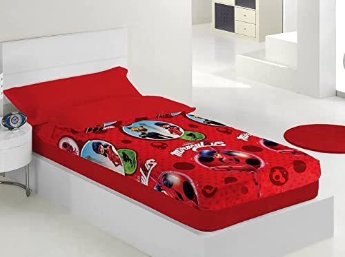 EXP-TRADING Lady-Bug Saco NÓRDICO con Relleno Cama de 90 cm Rojo