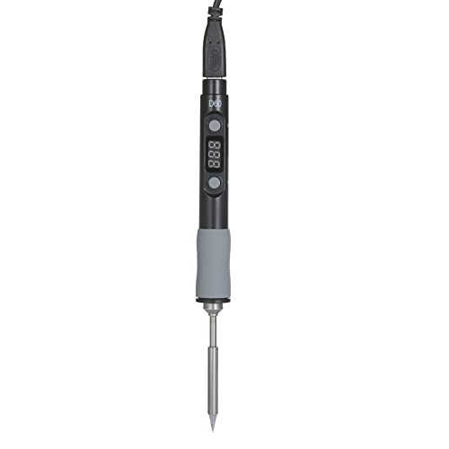 Explopur Mini Soldador eléctri SEQURE n Pantalla Digital LED, Kit de Soldador Inteligente n Bolsa de alenamiento y 4 Cabezales de Hierro