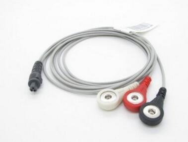 Express Panda Cable de ECG de 3 derivaciones para Heal Force Prince 80B, 80A, 180B (3 cables ECG Cable conector para sensores ECG portátil Heal Force)