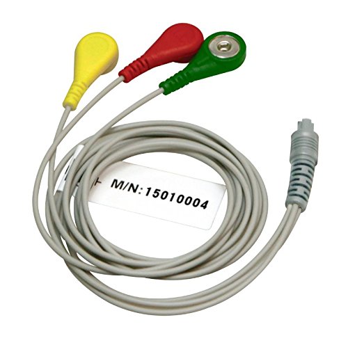 Express Panda Cable de ECG de 3 derivaciones para Heal Force Prince 80B, 80A, 180B (3 cables ECG Cable conector para sensores ECG portátil Heal Force)