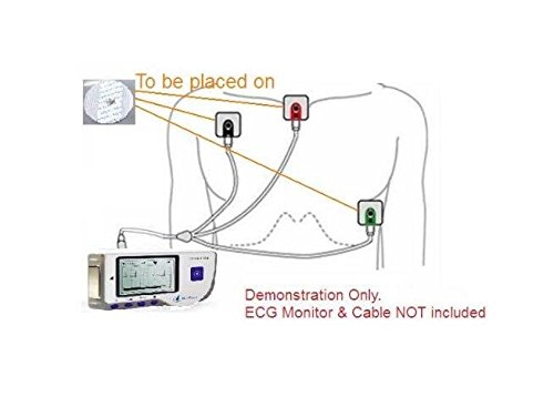 Express Panda Cable de ECG de 3 derivaciones para Heal Force Prince 80B, 80A, 180B (3 cables ECG Cable conector para sensores ECG portátil Heal Force)