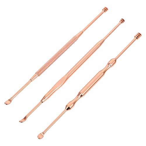 Extracción de Cera para El Oído Spiral de 360 ​​°: Masaje PIEJOS PIEJOS PIEJOS LIMPIONES DE CANAL DE ACERO INOXIDABLE DISEÑO FLEXIBLE HERRAMIENTAS DE CUIDADO DE AGUA 3PCS