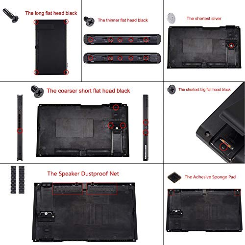eXtremeRate Carcasa para Nintendo Switch,Funda Completa para Nintendo Switch Consola Joy-con Control Shell de Bricolaje reemplazable con Botón Completo (Blanco)