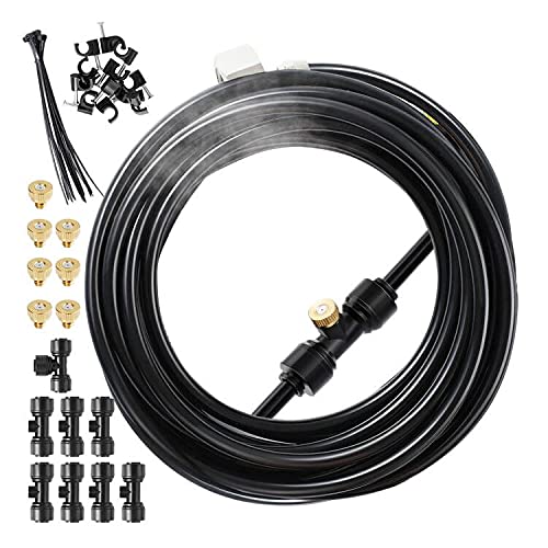 EXTSUD Kit Nebulizador Jardín, Sistema de Enfriamiento por Nebulización, Kit Nebulizadores para Terrazas con 7 Boquillas (6M)