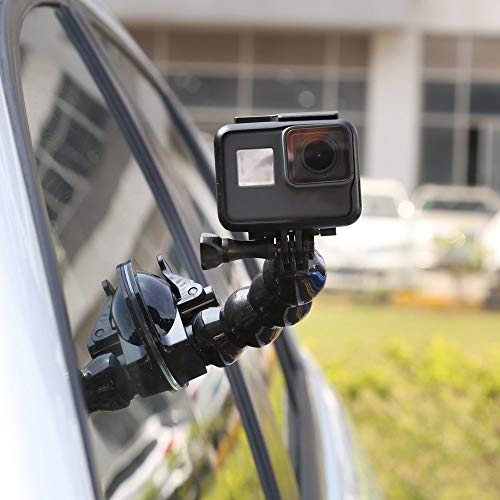 Eyeon Soporte de Ventosa Succion Plastico Coche con Coche Extensión Ajustable de Cuello de Ganso Flexible Brazo Mágico para GoPro, Xiaomi YI 4K, SJCAM, AKASO, Campark, Apeman Cámaras y Teléfono