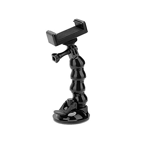 Eyeon Soporte de Ventosa Succion Plastico Coche con Coche Extensión Ajustable de Cuello de Ganso Flexible Brazo Mágico para GoPro, Xiaomi YI 4K, SJCAM, AKASO, Campark, Apeman Cámaras y Teléfono
