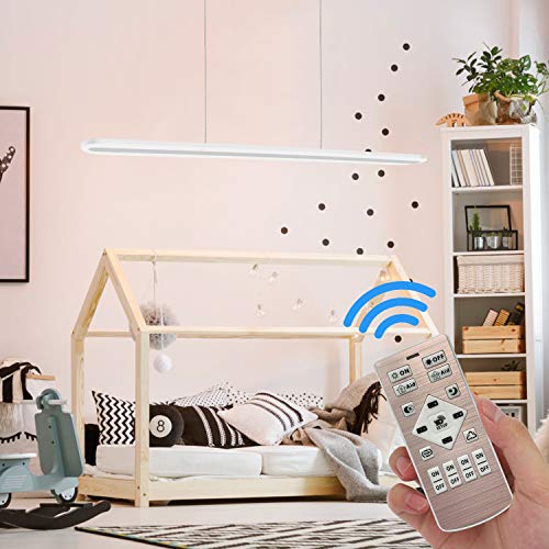 EYLM Lámpara Colgante LED de Techo Moderna Lámpara de Araña de Metal Acrílico 40W Controlada por Mando a Distancia y Aplicación, Altura e Intensidad Regulable, 3000-6500K