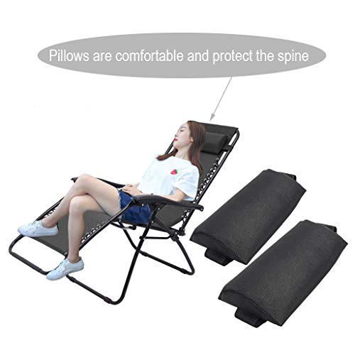 F Fityle 2 Unidades Ahmohada Reposacabezas 35x15x6cm de Silla de Playa - Negro