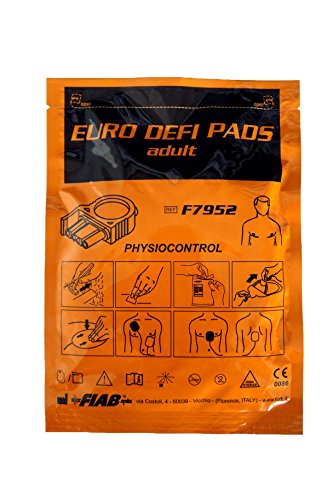 F7952 Par de almohadillas de desfibrilador desechables compatibles con Medtronic Physiocontrol, Osatu Bexen, Cardioline y Mindray - para adultos