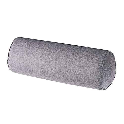 Fablcrew Traversin, Almohada cilíndrica de algodón y lino, cojines largos y multifuncionales para el cuello Lombario 15 x 40 cm