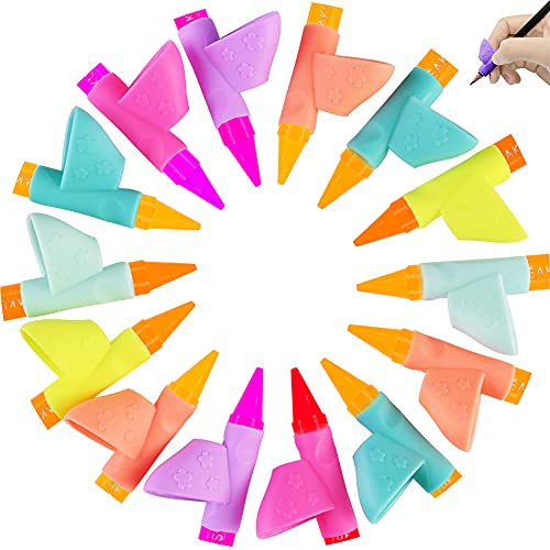 Faburo 14 Piezas Soporte de Lápiz Corrector de escritura para Niños Adecuado de Lápiz Herramienta Ayuda Escribir para Niños/Adultos