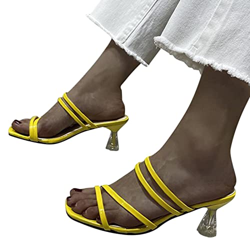 FACAIAFALO Sandalias de Tacón Alto para Mujer Plataforma para Mujer Tacón Alto 7CM Stiletto Tobillo Correa Punta Abierta Sandalias De Plataforma para Mujer Ocasión De Fiesta Sexy