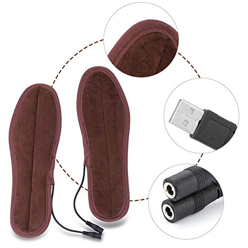 Fafeims Plantillas de Calzado con calefacción de Invierno Plantillas de Controlador de Temperatura Calentador de pies para Actividades al Aire Libre(39-40)