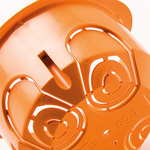 Famatel 3256 Caja empotrar para mecanismos | Doble | 67x39 mm | Naranja, Gris