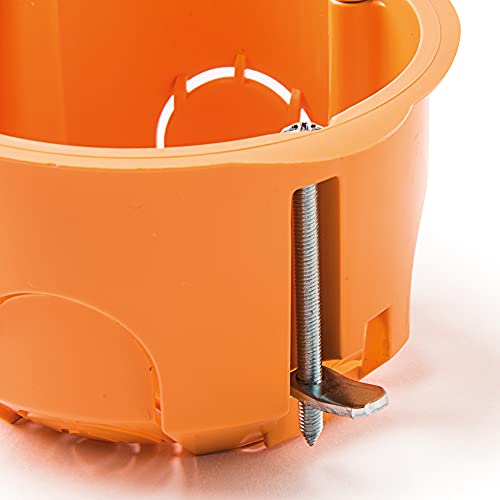Famatel 3256 Caja empotrar para mecanismos | Doble | 67x39 mm | Naranja, Gris