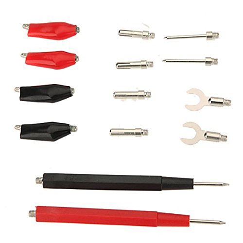 FamilyMall - 1 conjunto de cables multifunción para multímetro (con pinzas de cocodrilo)