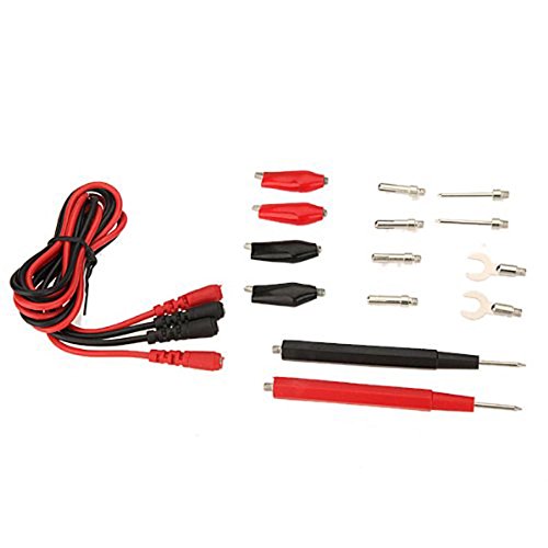 FamilyMall - 1 conjunto de cables multifunción para multímetro (con pinzas de cocodrilo)