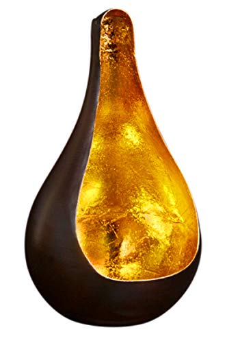 Farol portavelas Oriental de Metal - Candelabro para el jardín - Decorativo para la Mesa - Rasin - transmite Buen Ambiente - Pasa un Buen rato en el jardín