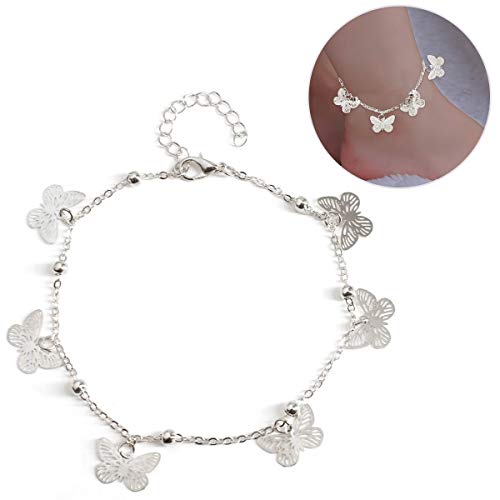 Fascigirl Tobillera Para Mujer Decoración De Mariposa Ajustable Tobillera De Playa Pulsera De Tobillo Joyería De Pie