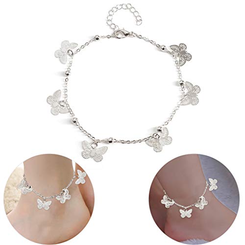 Fascigirl Tobillera Para Mujer Decoración De Mariposa Ajustable Tobillera De Playa Pulsera De Tobillo Joyería De Pie