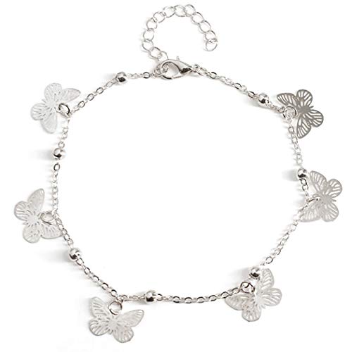 Fascigirl Tobillera Para Mujer Decoración De Mariposa Ajustable Tobillera De Playa Pulsera De Tobillo Joyería De Pie
